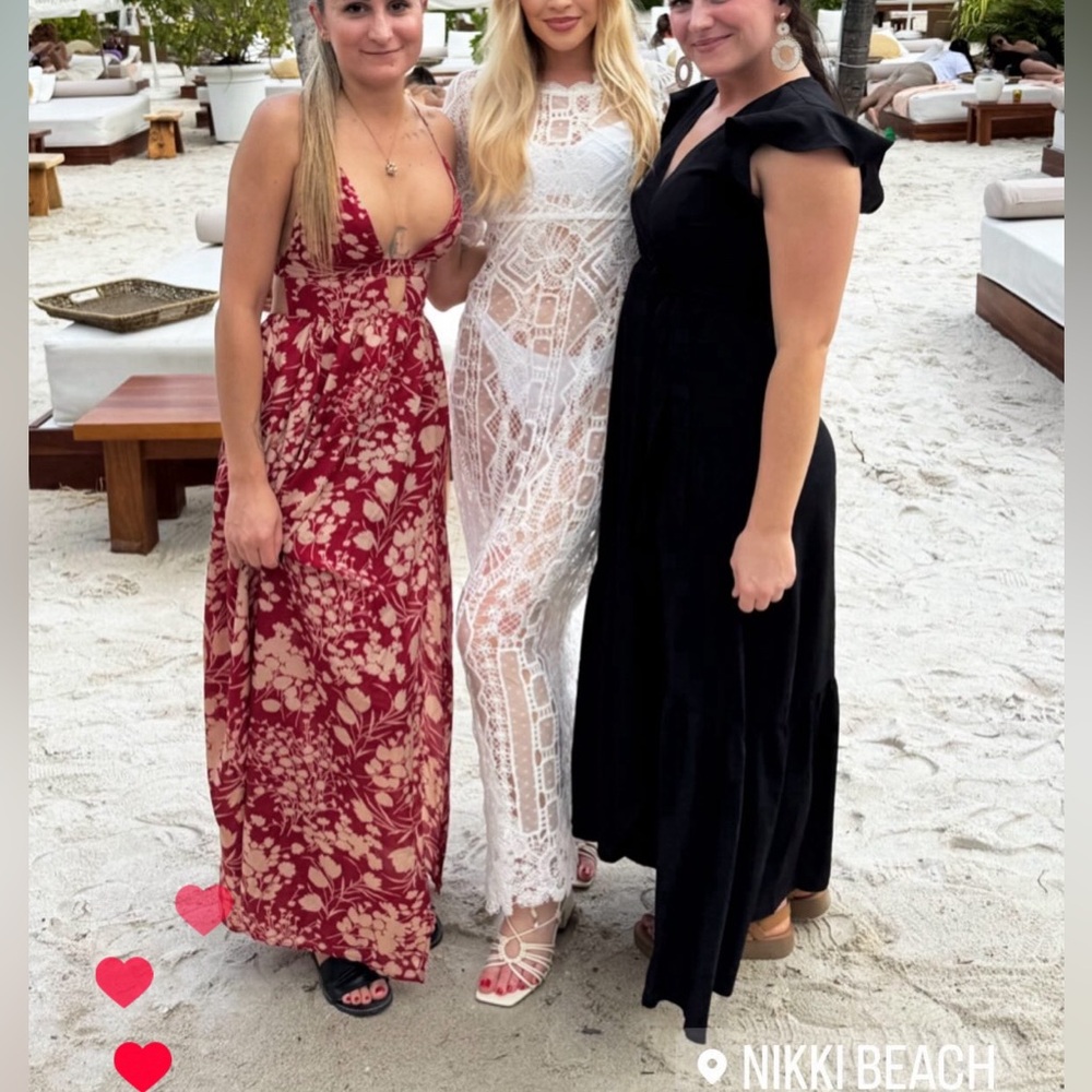 X REVOLVE Christianne Maxi Dress in Ivory Size Small